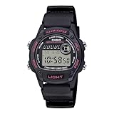 Casio Iluminador | Serie W220H | Retroiluminación LED | Alarma | Cronógrafo | Reloj Digital | Negro/Rosa