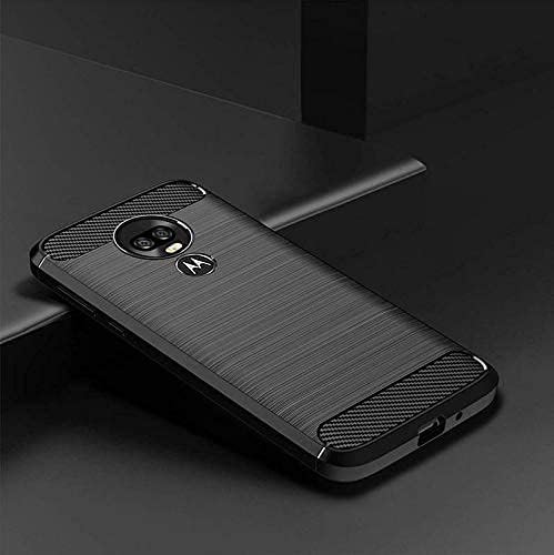 Image of Hybrid Carbon Fiber Back Case for Moto G7 Power (Black)