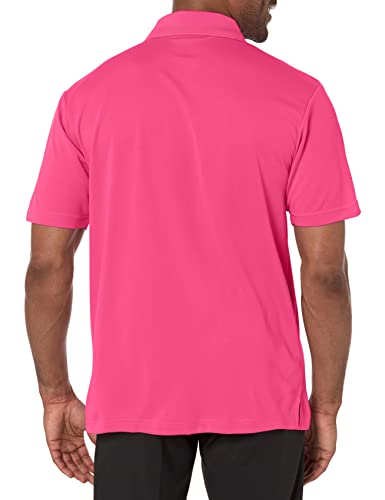 Pga Tour Men's Airflux Solid Short Sleeve Golf Polo Shirt, Bossy Pink, X-Large #TOP1