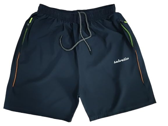 Men's Athletic Sports Shorts with Zip Pockets | Quick Dry Lightweight Gym and Running Shorts | Breathable Activewear Training Half Pant for Workout Jogging, Blue Large 36-38-image-16