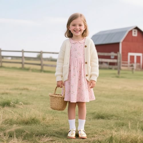 Image of GINFIVE Toddler Girls Mary Jane School Oxford Dress Flat Shoes for Wedding