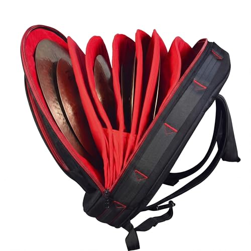 Niu Kako Heavy Duty 22' Drum Cymbal Bag - Holds Up to 10 Cymbals, 12mm Thick Exterior Padded Cymbal...