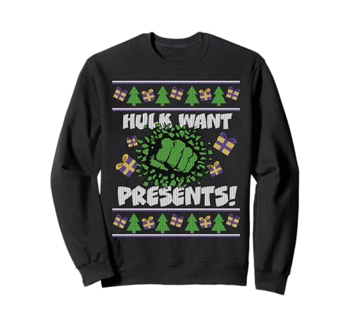 Sweatshirt Marvel Hulk Smash Holiday vetement hiver geek pour adulte