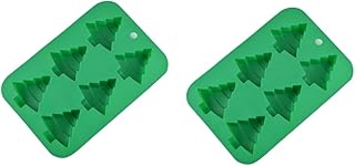 ABOOFAN 2 Peças De Biscoito De Silicone Deleite De Silicone Sobremesa De Natal Geléia De Silicone Chocolate De Natal Goma De Natal Geléia De Coelho Bolo Fondant Moldes De Árvore Pudim