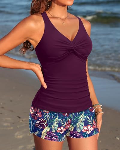 Image of Talisea Womens Tankini Bathing Suits with Skirt Two Piece Tummy Control Swimsuits Ladies Swimwear