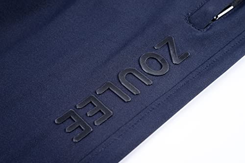 Zoulee New Men's Front Zipper Fly Open-Bottom Sweatpants Jogger Pants Navy Blue 2XL by Zoulee - Used condition - US$13.65