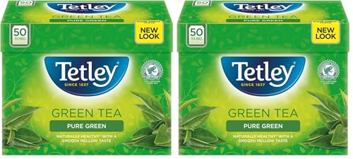 Image of Tetley Pure Green Tea Bags x50 (Pack of 2)