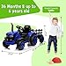 Kids Ride On Tractor, 12V Battery Powered Tractor Car Toy with Detachable Trailer and Remote Control, Safety Belt, Dual 35W Electric Vehicles for Boys Girls, Blue