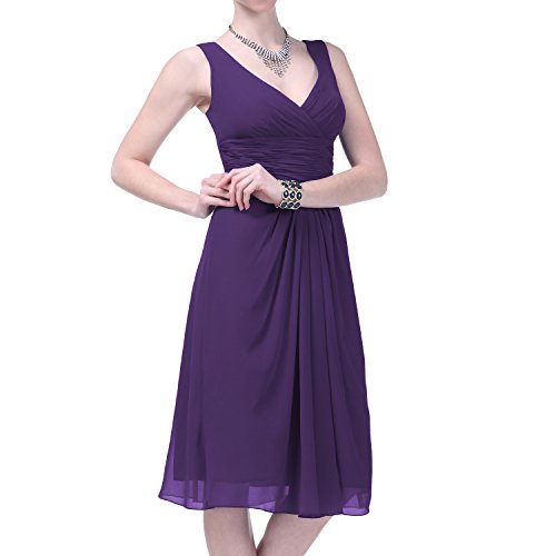 Robe de soirée col en V en tissu premium pour demoiselle d'honneur