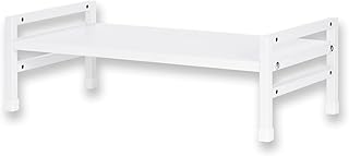 机上台 幅50cm 高さ調整 DSK07W モニター台 アスカ 木目 ホワイト 奥行25cm ノートパソコン ノートPC モニター キーボード 小型