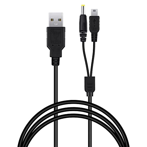 Wigearss 2 en 1 USB Cable de Carga Datos de Transferencia para PSP 1000/2000/ 3000/ PS3 Cover