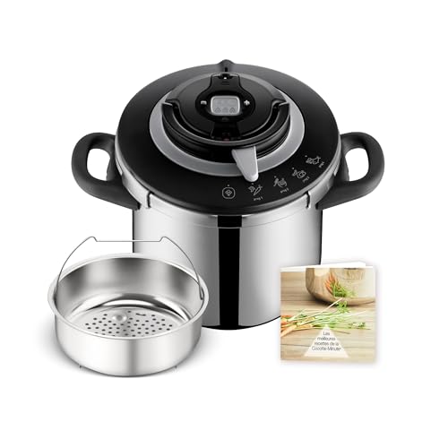 SEB Clipso+ CHEF 10L Cocotte-minute, 7-10 convives, Induction, 4programmes cuisson, Ouverture et fermeture du couvercle d'une seule main, P4551500