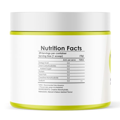 Image of Muscle Asylum Creatine Monohydrate Fruit Punch Flavour 100g | 3000mg Creatine Per Serving | Pre Workout & Post Workout Supplement for Strength, Energy & Endurance | Micronized Creatine Powder for Men & Women | Lean Muscle Recovery & Gym Performance Booster | 25 Servings