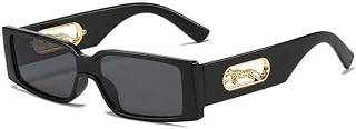 BESPOKE CRAFT ATELIER Rectangular Sunglasses, Black Frame with Gold Metal Accent, UV Protection, Fashion Eyewear Price In India