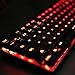 AUKEY Mechanical Keyboard Blue Switch, 104-Key RGB Backlit Gaming Keyboard with Customizable Lighting Effects, Aluminium USB Wired Keyboard for Gaming and Typing