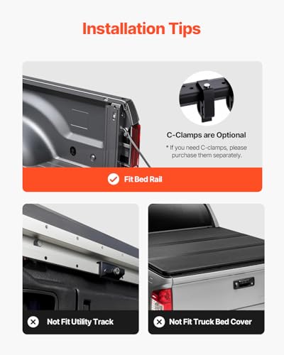 Image of VEVOR Truck Ladder Rack, 49-73 in Width, Extendable Universal Cargo Rack, Heavy Duty Steel with 800 lbs Static Load Capacity, Ideal for Canoes, Surfboards, Ladders, Lumber, Tents, and Large Cargo