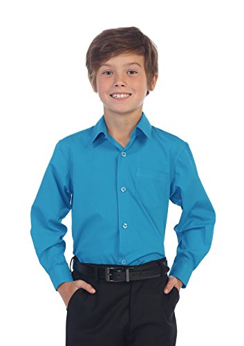 Image of Gioberti Boys Long Sleeve Solid Dress Shirt