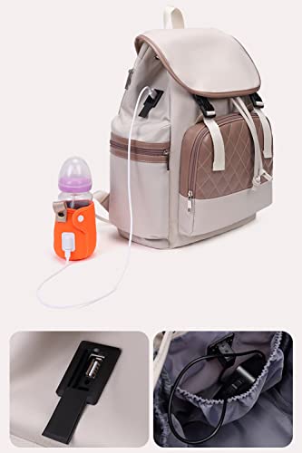 NUTOT Bolsa Mochila Maternidade Impermeável Bebê Menino Menina USB Aquecedor de Mamadeiras conjunto