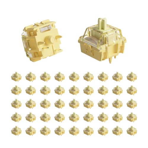 Akko V3 Pro Cream Yellow Mechanical Keyboard Switch, Linear Switc...