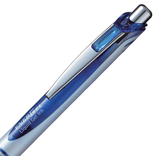 Caneta Pentel Energel Retratil Perola 0.7Mm Azul, Pentel, Sm/Bl77Pw-C, Azul