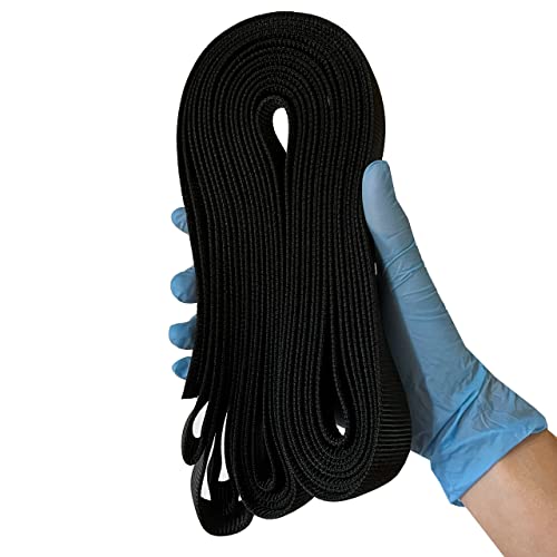 1" Tubular Nylon Webbing (22.5')-Black #TOP1