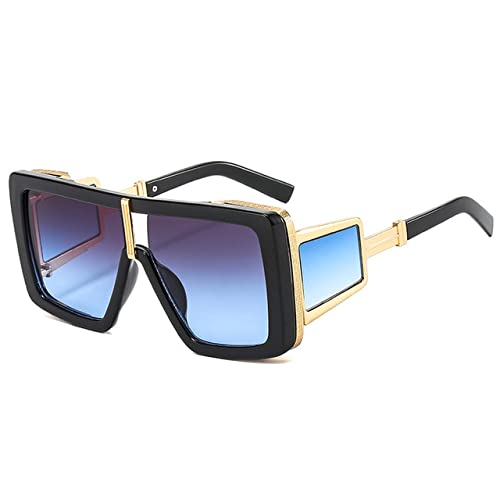 Lunettes de soleil carrées surdimensionnées design punk chic avec protection UV400