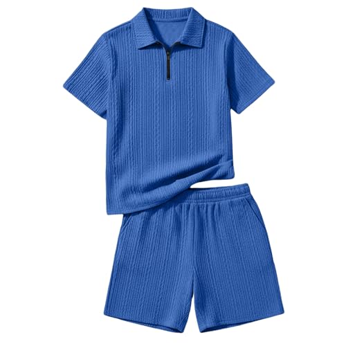 Ropa de verano para niños ideal para paseos y parques con polo acanalado y short estructurado