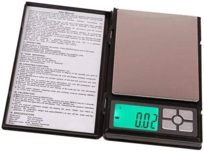 VR Brite Digital Notebook 500gm x 10mg (0.01g) Gold and Silver Jewellery Weighing Scale and for Laboratories Research Purpose Weighing Scale (Black)