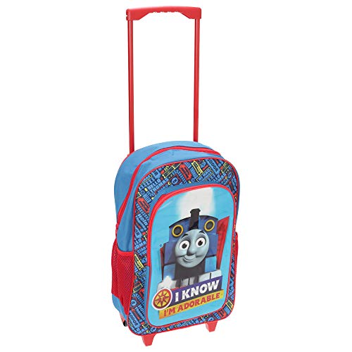 Thomas y sus Amigos: Mochila de ruedas para niños niñas  Tamaño Único   Azul Rojo