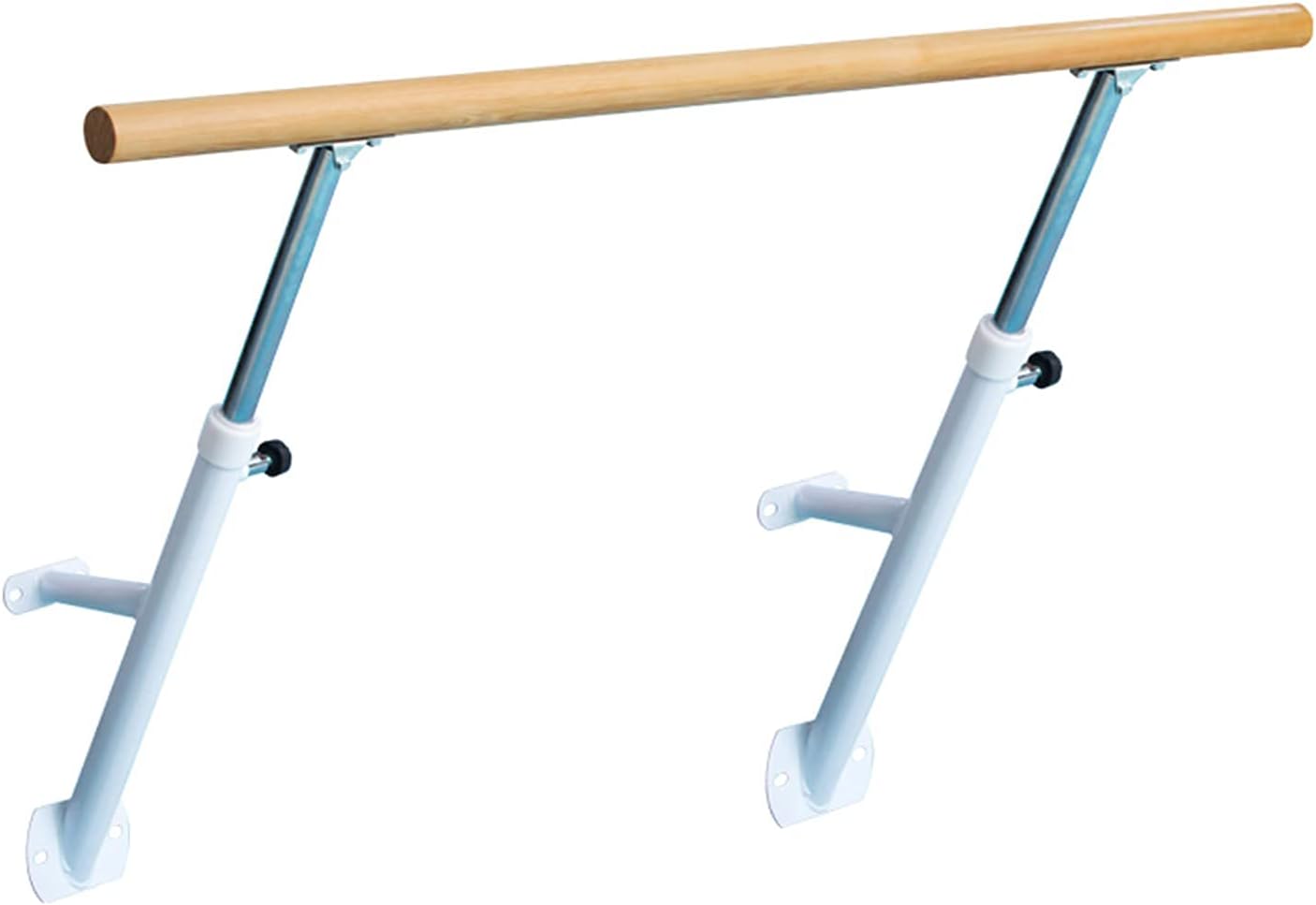Wall-Mounted Ballet Bars, Adjustable Ballet with 100/150Cm Wood Rod Dance Stretch Bar Dance School Gym Ballet Equipment