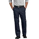 Dickies Flex Regular Fit Double Knee Work Pants, Dark Navy, 36 32