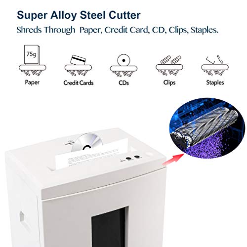 WOLVERINE 10-Sheet Super Micro Cut High Security Level P-5 Heavy Duty Paper/CD/Card Ultra Quiet Shredder SD9112 の商品画像 3