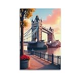 Stadt-Poster, Tower Bridge im Herbst, London-Poster, 
