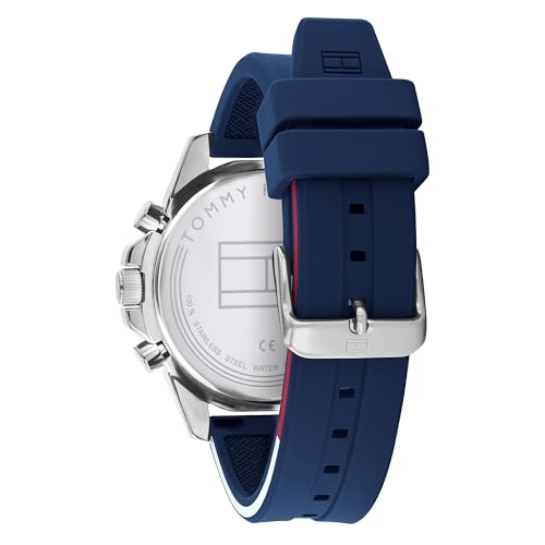 Miniatura 3 de Tommy Hilfiger Reloj Analógico de Cuarzo Multifunción para Hombre con Correa en Acero Inoxidable o en Silicona