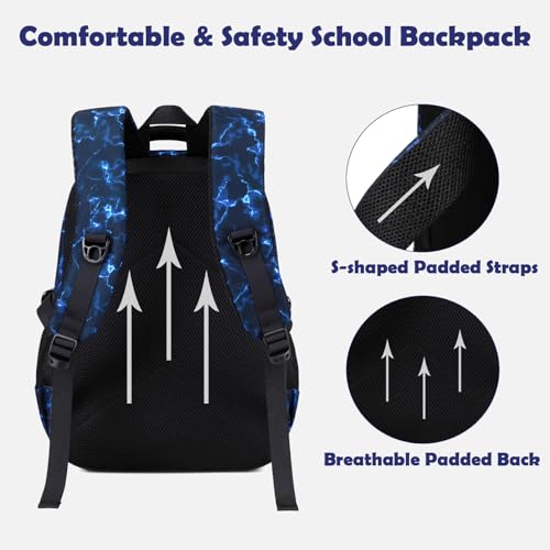Kimwadalh School Backpack for Boys, 3PCS Gamepad Backpacks with Lunch Bag & Pencil Case, Large Capacity Boys School Bookbags for Primary Middle High Kids - image 5