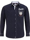 Jan Vanderstorm Herren Langarm Hemd Thorgert dunkelblau 3XL (XXXL) - 47/48
