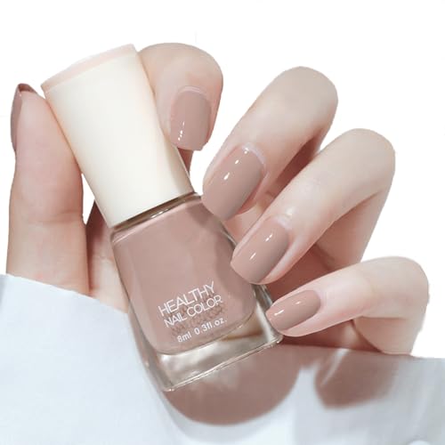 Nude Nail Polish Quick Dry & Long Lasting Nude Nail Varnish - Water Based Natural Nail Polish- No Need Uv Nail Paint For Diy Nail Art Manicure At Home -French Manicure Nail Polish (04#)