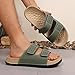 Lidardar Men's Sport Sandals Comfort Fashion cushioning Lightweight EVA Non-Slip Slides with Arch Support, Adjustable Double Buckle, Soft Breathable Fabric for Summer, Beach, Home Outdoor Use