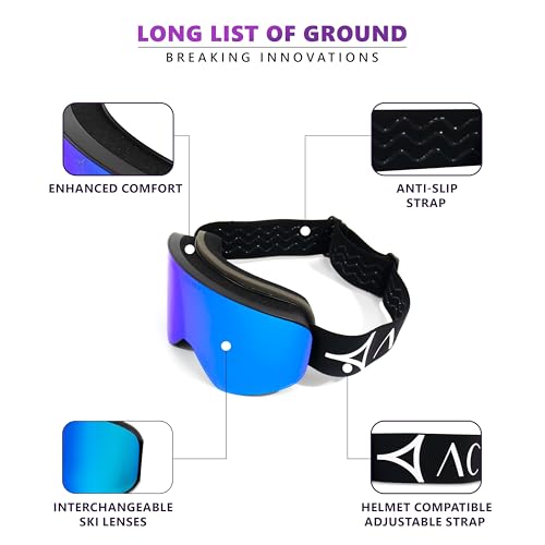 Gafas de snowboard Falcon 1 con lente intercambiable Revo y protección 100% UV400 total 2