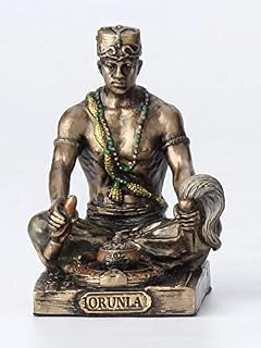 Veronese Design 2 1/2 Inch Orunla Santeria Orisha God of Wisdom, Destiny and Prophecy Cast Resin Hand Painted Antique Bronze Finish Statue Home Decor