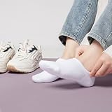Caldodo Skarpety do sneakersów dla kobiet i mężczyzn, bambusowe stopki, 8 par skarpet sportowych, skarpety sportowe, prezenty dla kobiet i mężczyzn, czarny i biały, 39-42 EU
