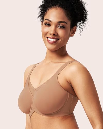 Image of HSIA Minimizer Bras for Women Plus Size, Full Coverage Coolcomfort T Shirt Unlined Bra with Underwire for Heavy Breast