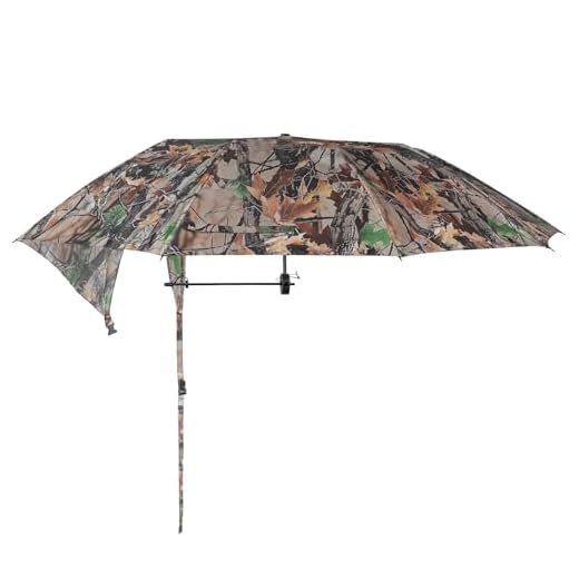 Kalkal Tree Stand Umbrella, 58" Wide Camo Hunting Umbrella for Tree Stand, Weather-Resistant Treestand Roof Quick Set, Portable Hunting Accessories