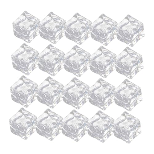 Cubitos de hielo falsos acrilicos STOBAZA transparentes contra el deshielo en fotografia