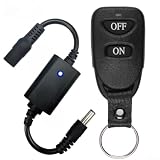 Kabelloser RF-Fernbedienungsschalter Relais-Treiber für LED-Streifen, DC 3,7 V-12 V Weitspannung, leiser MOSFET SCR, 433,92 MHz, Lernfunktion, Schwarz(A)
