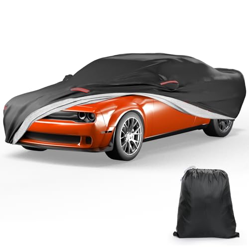 JOYTUTUS Car Cover Compatible with 2008-2026 Challenger R/T SRT T/A SXT Hellcat Scat Pack Widebody 2011-2026 Charger, Soft Cotton Inner Waterproof Outdoor Indoor Cover