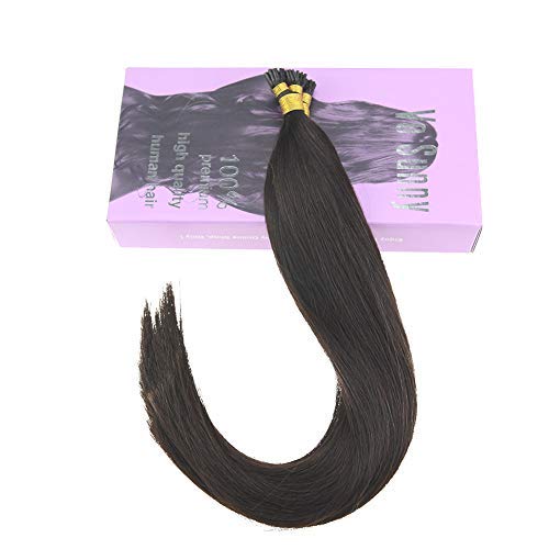 18inch Itip Human Hair Extensions Dark Brown Color #2 Fusion Tip Hair Extensions Human Hair 1g/s 50G Per Pack