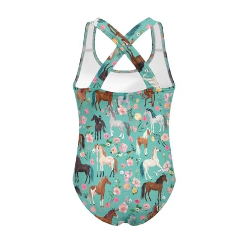 Image of Girls One-Piece Swimsuit for Swimming Lessons Beach Volleyball Pool Party Outdoor Training Quick Dry