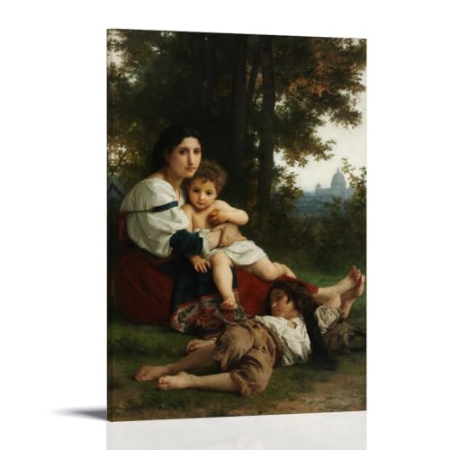 Poster classique Rest William Adolphe Bouguereau impression d'art premium 20 x 30 cm