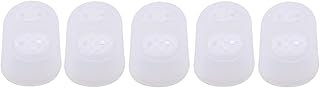 5Pcs White Finger Tips,Anti-Slip and Reusable Silicone Fingertip Protector Guard Pads for Paper Sorting, Collating, Sewing, Money Counting, Guitar,Playing Etc, Finger Pads and Moisteners